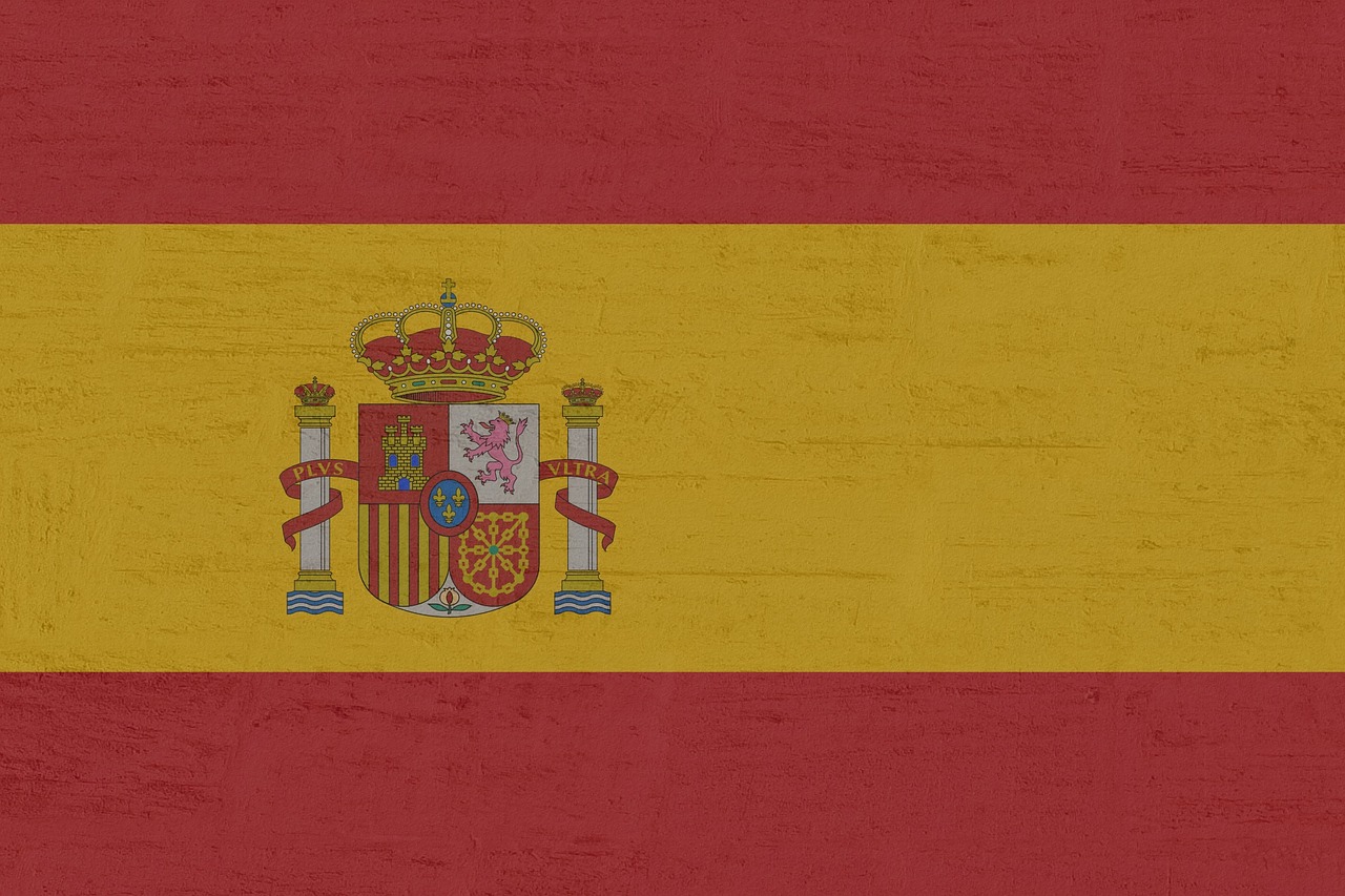 spain, flag, banner, europe, national colours